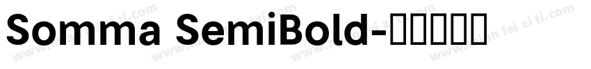 Somma SemiBold字体转换